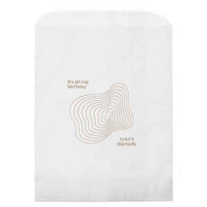 This minimal and modern bag is perfect for celebrating your upcoming birthday! Party in style and customize with your name and birthday. 