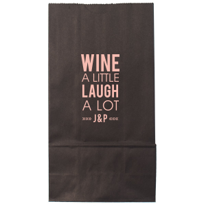 Our custom Black Goodie Bag with Matte Pastel Pink Foil can be customized to complement every last detail of your party.