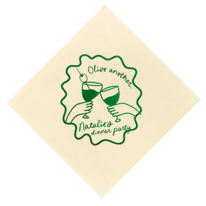 Keep the good times going with Olive Another Ribbon Frame Napkin. The party napkin is highly stylish while being fully functional for any party event in your life. Perfect for weddings, anniversaries, engagements and so much more!
