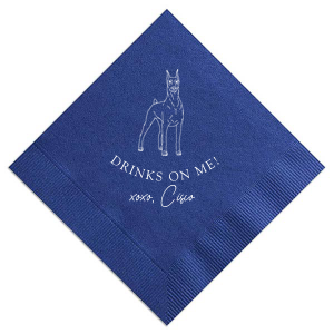 Drinks On Me Dobermann Napkin