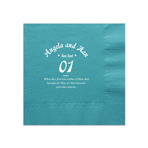 ForYourParty's personalized Spruce Cocktail Napkin with Shiny Green Tea Foil are a must-have for your next event—whatever the celebration!