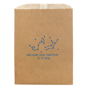 See the stars align with the Written in the Stars Bag. Featuring astrological signs that can be customized, these party bags a prefect to send your guests home with some treats.  Use for wedding favors, birthday sweets, or any other kind of zodiac themed parties.