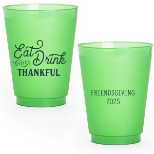 Happy Friendsgiving Frost Flex Plastic Cups - Frost Flex Cups