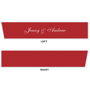 Add a touch of sophistication with the Elegant Couple Names Ribbon. This graceful script turns decor into a love letter, wrapping names in timeless charm. Perfect for tying memories and elevating any celebration with elegance that whispers the couple's story.