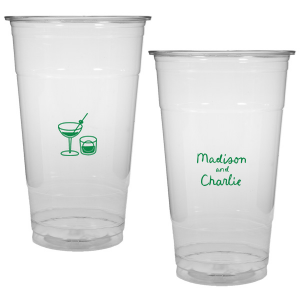 Add a splash of fun with the Cocktail Hour Couples Cup. Featuring text personalized to your name in the screen print ink color of your choice, the popular design is perfect for anniversaries, retirements and engagements!