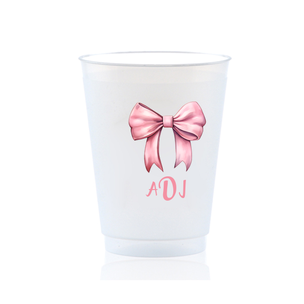 Illustrated Bow Monogram Cup