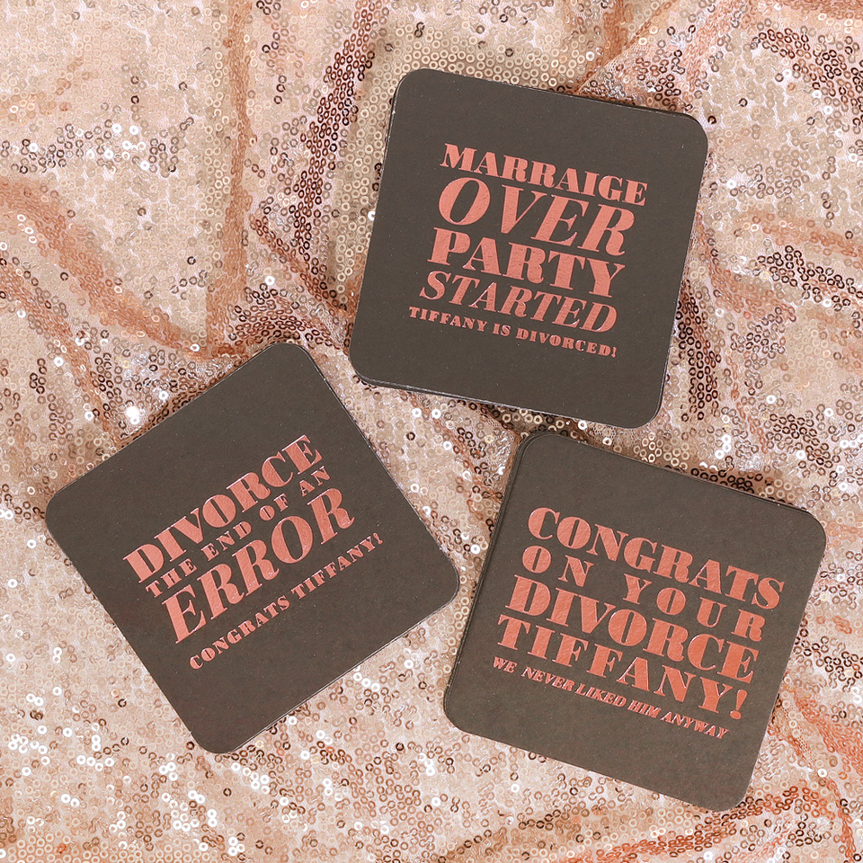 The End Of An Error Divorce Party Coaster