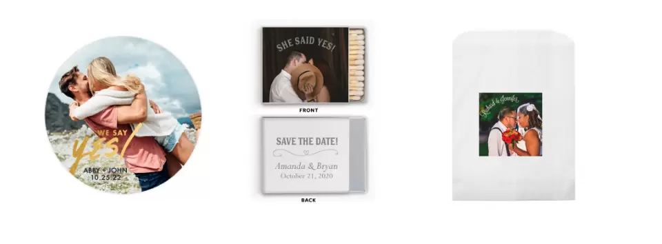 2020 Engagement Photos Used As Invites and Favors