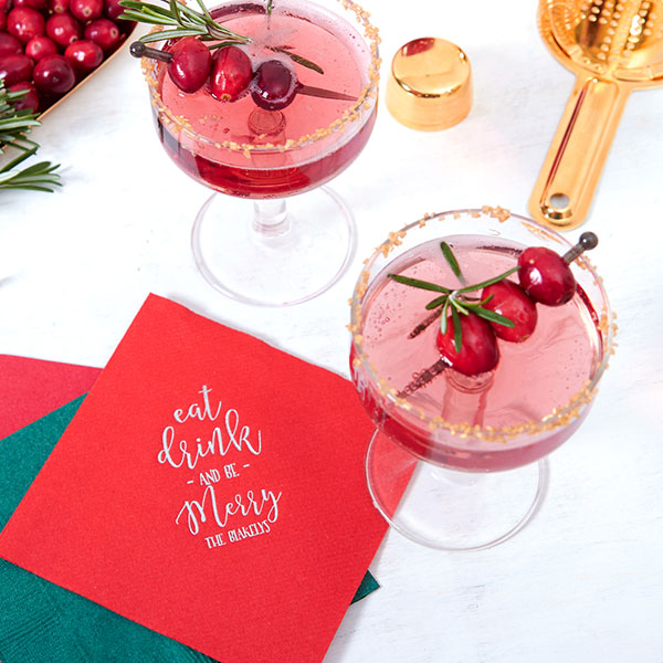 eat drink and be merry napkin