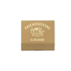 Celebrate with those closest in your life with the Friendsgiving Cornucopia Match. Show your chosen family and friends how much they mean to you with a personalized matchbook to keep the flame of community alive. The sleek and simple design is perfect for small gatherings and close-knit intimate events. 