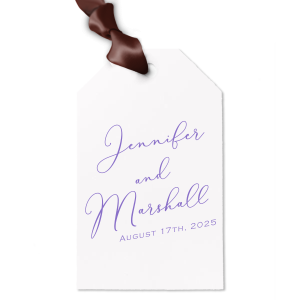 ForYourParty's personalized White Lizard Luggage Gift Tag with Shiny Royal Blue Foil couldn't be more perfect. It's time to show off your impeccable taste.
