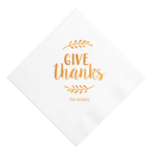 ForYourParty's personalized White Linen Like Petite Napkin with Shiny Copper Foil couldn't be more perfect. It's time to show off your impeccable taste.