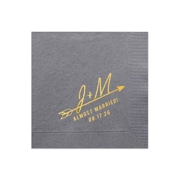 Almost Married Arrow Napkin