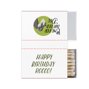 Our personalized White Classic Custom Photo Matchbox with Matte Black Ink Digital Print Colors and Matte Army Green Ink Digital Print Colors can be customized to complement every last detail of your party.