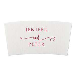 Choose a classic with the Stacked And Swirled Coffee Sleeve. The bespoke design showcases your devotion while remaining stylish and eye catching. 