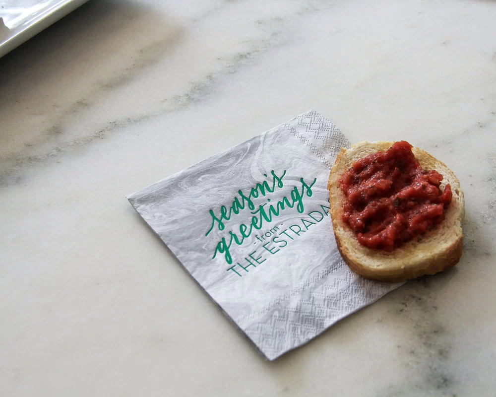 Personalized christmas cocktail napkin