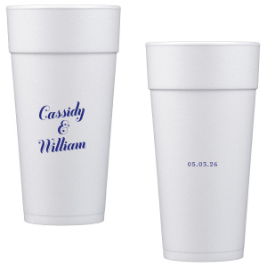 Showcase simplicity and elegance with the Relaxed Couples Name and Date Cup. The no nonsense design makes a direct impression to showcase your big event. Perfect for weddings, engagements, anniversaries or most other events, the highly customizable text leaves plenty room for personalization to make your event unique as your partnership.