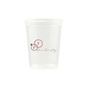 The It's A Love Story Cup will have your guests saying "Yes!" Commemorating the engagement of Taylor Swift and Travis Kelce, match your own special event with their whirlwind romance. Customize the text and style of cup to best match your special events unique vibes!