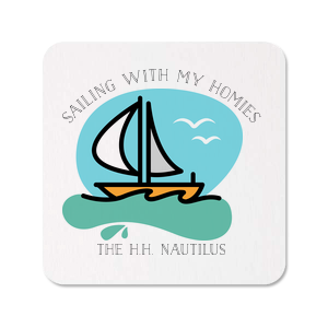 ForYourParty's personalized White Custom Photo Square Coaster with Matte Black Ink Digital Print Colors will make your guests swoon. Personalize your party's theme today.
