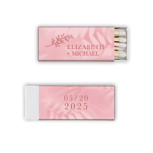 Our beautiful custom Stardream Ballet Pink Classic Matchbox with Shiny Rose Quartz Foil has a Rustic Floral Accent 2 graphic and is good for use in Accents, Wedding, Anniversary themed parties and can be personalized to match your party's exact theme and tempo.