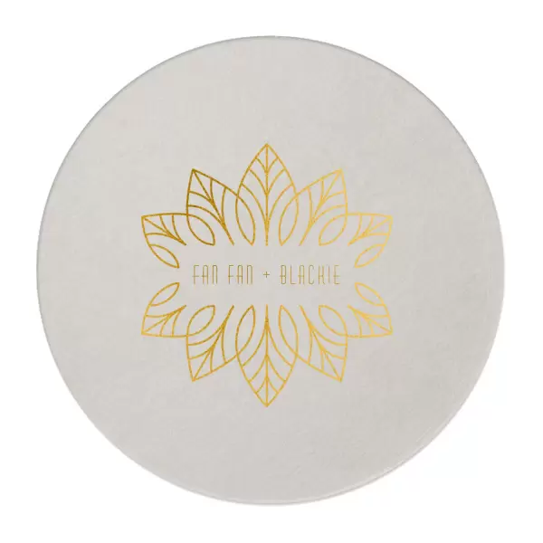 modern floral frame coaster for weddings