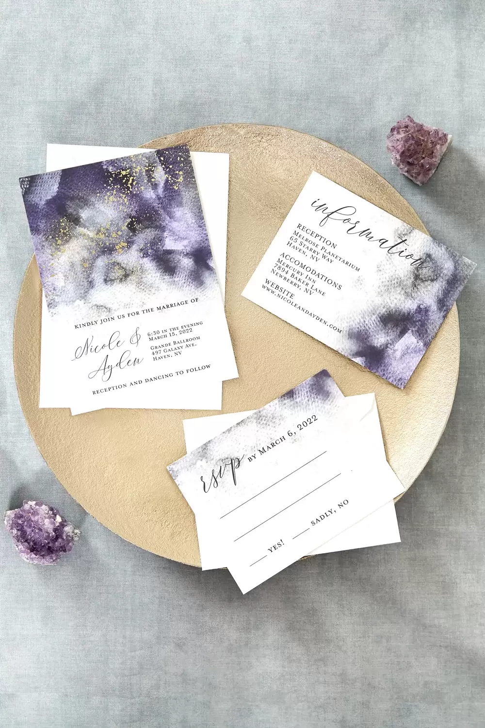 celestial inspired wedding invitations from FYP are the perfect start for your wedding