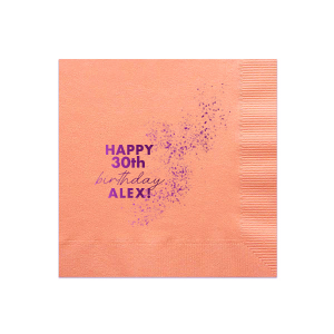 Illuminate your birthday bash with ForYourParty.com's 'Sparkle Birthday Napkin,' foil-printed and sprinkled with stardust graphics. Customize with the age and name of the guest of honor, adding a shimmering, celestial touch to the celebration and making every moment of their special day twinkle.