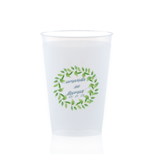 Leafy Wreath Script Names Full Color Cup