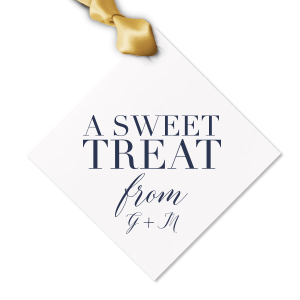 Our custom Stardream Rose Gold Diamond Gift Tag with Satin Teal / Peacock Foil will make your guests swoon. Personalize your party's theme today.