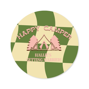 Camp Bachelorette Happy Camper Label