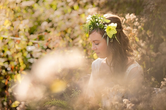 Fall Wedding with Flower Crown