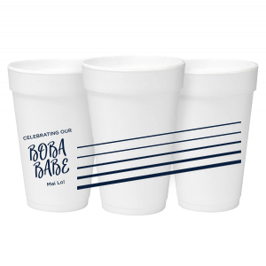  Personalized (A-Z) Foam Party Cups - Styrofoam 16oz 10 Pack  (LetterJ) : Health & Household