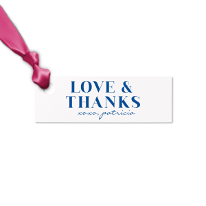 Meet our famous Love & Thanks Gift Tag. It looks especially good together with your gift made for your loved ones. 