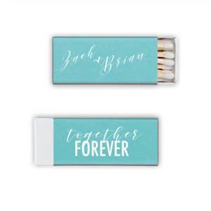 ForYourParty's chic Stardream Chambray Triangle Matchbox with Matte White Foil will impress guests like no other. Make this party unforgettable.