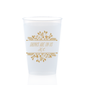 The Drinks Are On Us Cup is easily customizable to your choice of colors to best match your unique taste!