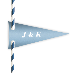 Sip in style with the Modern Initials Straw Tag, a chic detail that puts the couple's initials front and center. Each drink becomes a toast to the guests of honor, ensuring the celebration's spirit is savored with every festive swirl.
