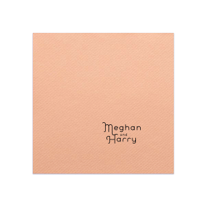ForYourParty's chic Peach Cocktail Napkin with Matte Black Foil can be customized to complement every last detail of your party.