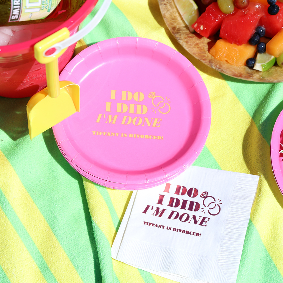 I Do I Did I'm Done Divorce Party Plate