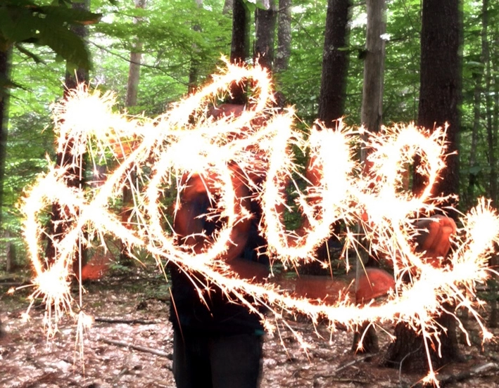 long exposure photos with sparklers