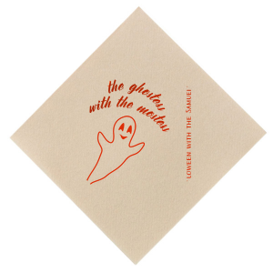 This Ghostess With The Mostess Napkin is a must-have for this Halloween event! Let this unique piece with your own name on it enchant your party!