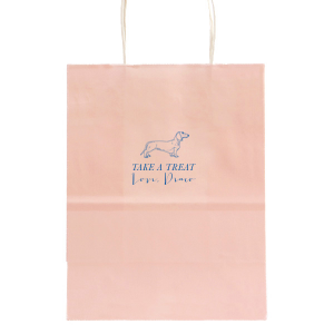 Pink Peony Custom Wedding Welcome Favor Bags + Gift Bags