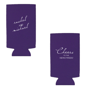 Custom Black Flat Can Cooler with Gold Ink Cup Ink Colors can't be beat. Showcase your style in every detail of your party's theme!