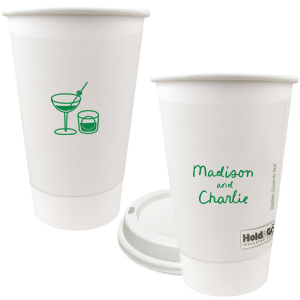Add a splash of fun with the Cocktail Hour Couples Cup. Featuring text personalized to your name in the screen print ink color of your choice, the popular design is perfect for anniversaries, retirements and engagements!