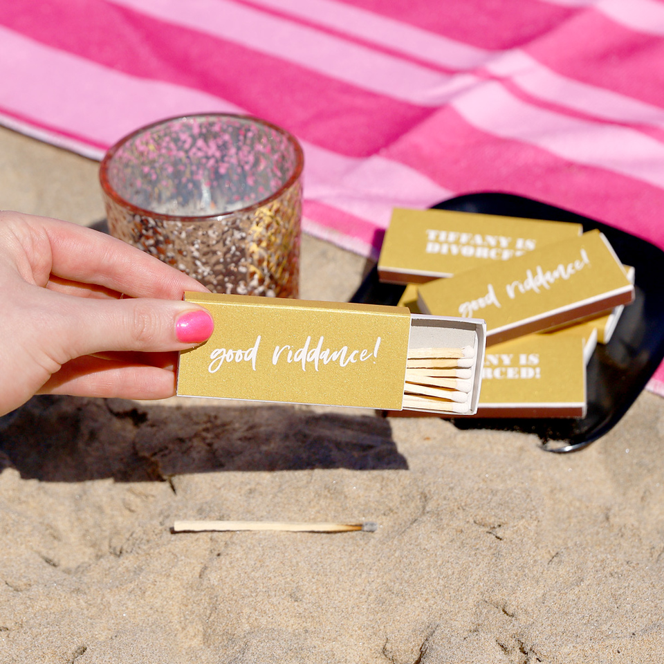 Good Riddance! Divorce Party Matchbox