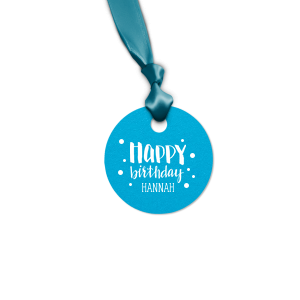 Add a burst of joy to every gift with the Happy Birthday Bubble Gift Tag, where 'Happy.' pops in a buoyant font, and 'birthday' flows in cheerful script. The celebrant's name and surrounding bubbles evoke the effervescence of a perfect celebration.