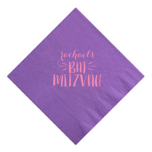 ForYourParty's elegant Tiffany Blue Cocktail Napkin with Matte Ballet Pink Foil Color can be personalized to match your party's exact theme and tempo.