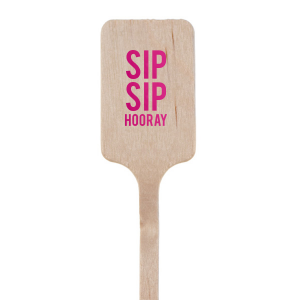 ForYourParty's elegant Shiny Fuchsia Round Stir Stick with Shiny Fuchsia Foil can be customized to complement every last detail of your party.