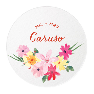 Bright + Floral Custom Photo Coaster