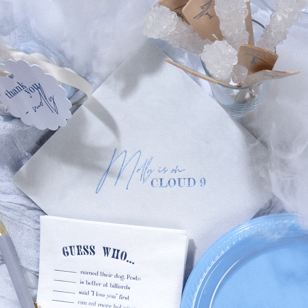 Cloud 9 Bridal Shower Napkin