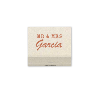 Ignite the spark with the Mr & Mrs Block Matchbook. Bold block letters and an elegant surname unite in style, while charming floral graphics on the back keep things blooming. A matchbox that lights up conversation as well as candles!